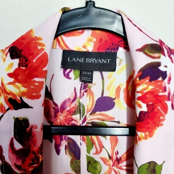 Lane Bryant Pink Floral Cardigan - Picture 3 of 6